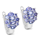 3.48 Carat Genuine Tanzanite .925 Sterling Silver Earrings-4