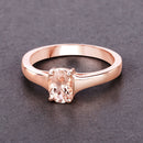 0.70 Carat Genuine Morganite .925 Sterling Silver Ring-4
