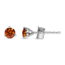 14K White Gold 1/2 Cttw Lab-Grown Round Brilliant-Cut Orange Diamond Classic 3-Prong Martini set Stud Earrings (Orange Color, VS1-VS2 Clarity)-3