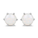0.74 Carat Genuine Opal .925 Sterling Silver Earrings-4