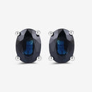 1.90 Carat Genuine Blue Sapphire 10K White Gold Earrings-10