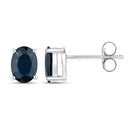 1.90 Carat Genuine Blue Sapphire 10K White Gold Earrings-2