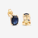 1.90 Carat Genuine Blue Sapphire 10K Yellow Gold Earrings-9