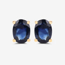 1.90 Carat Genuine Blue Sapphire 10K Yellow Gold Earrings-10