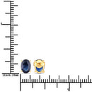 1.90 Carat Genuine Blue Sapphire 10K Yellow Gold Earrings-3
