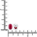 1.70 Carat Genuine Ruby 10K White Gold Earrings-3