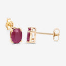 1.70 Carat Genuine Ruby 10K Yellow Gold Earrings-8