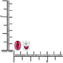 1.70 Carat Genuine Ruby 14K White Gold Earrings-4
