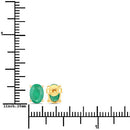 1.44 Carat Genuine Zambian Emerald 10K Yellow Gold Earrings-3