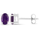 0.76 Carat Genuine Amethyst .925 Sterling Silver Earrings-2
