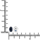 0.96 Carat Genuine Blue Sapphire 10K White Gold Earrings-3