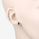 0.96 Carat Genuine Blue Sapphire 10K Yellow Gold Earrings-5