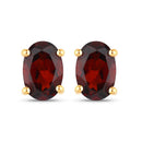 1.02 Carat Genuine Garnet .925 Sterling Silver Earrings-2