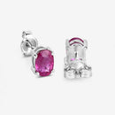 1.04 Carat Genuine Ruby 10K White Gold Earrings-9