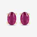 1.04 Carat Genuine Ruby 10K Yellow Gold Earrings-10