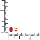 1.04 Carat Genuine Ruby 10K Yellow Gold Earrings-3