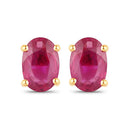 1.04 Carat Genuine Ruby 14K Yellow Gold Earrings-2