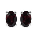 1.00 Carat Genuine Rhodolite .925 Sterling Silver Earrings-3