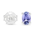 0.88 Carat Genuine Tanzanite .925 Sterling Silver Earrings-6