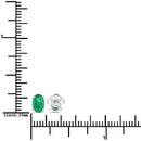 0.88 Carat Genuine Zambian Emerald 10K White Gold Earrings-3