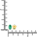 0.88 Carat Genuine Zambian Emerald 10K Yellow Gold Earrings-3
