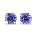 0.94 Carat Genuine Tanzanite .925 Sterling Silver Earrings-4