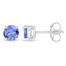 0.94 Carat Genuine Tanzanite .925 Sterling Silver Earrings-5