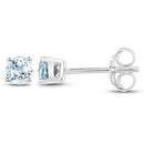 0.64 Carat Genuine Blue Topaz .925 Sterling Silver Earrings-5