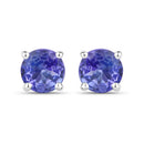 0.46 Carat Genuine Tanzanite .925 Sterling Silver Earrings-4
