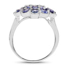 2.70 Carat Genuine Tanzanite .925 Sterling Silver Ring-2
