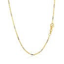 Bar Links Pendant Chain in 14k Two Tone Gold (1.4mm)-3