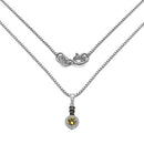 1.00 Carat Genuine Citrine, Champagne Diamond & White Diamond .925 Sterling Silver Pendant-2