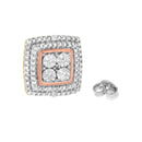 10K Yellow, White, and Rose Gold Plated Sterling Silver Diamond Accent Earrings (I-J Clarity, I3 Color)-5