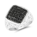 0.54 Carat Genuine Black Diamond .925 Sterling Silver Ring-1