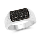 0.42 Carat Genuine Black Diamond .925 Sterling Silver Ring-1