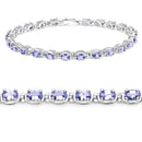 6.00 Carat Genuine Tanzanite .925 Sterling Silver Bracelet-2