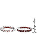 6.00 Carat Genuine Garnet .925 Sterling Silver Earrings-3