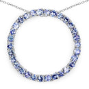 3.00 Carat Genuine Tanzanite .925 Sterling Silver Pendant-1