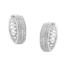10K White Gold Diamond Hoop Earring (1/2 cttw, I-J Color, I2-I3 Clarity)-1