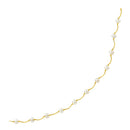14k Yellow Gold Arc Link Necklace with White Pearls-3