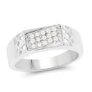 0.23 Carat Genuine White Diamond .925 Sterling Silver Ring-1