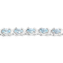 5.75 Carat Genuine Blue Topaz .925 Sterling Silver Bracelet-2