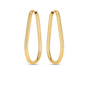 14k Yellow Gold Endless Pear Hoop Earrings-2
