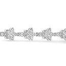14K White Gold 1 1/5 Cttw Round Diamond Flower Blossom Link Bracelet (H-I Color, SI1-SI2 Clarity) - Size 7"-6
