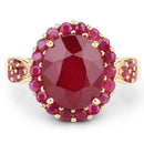 5.09 Carat Glass Filled Ruby and Ruby .925 Sterling Silver Ring-3