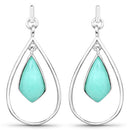 8.80 Carat Genuine Crysopharse .925 Sterling Silver Earrings-4