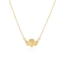 14k Yellow Gold Pendant with Claddagh Symbol-3