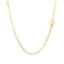 14K Yellow Gold Delicate Paperclip Chain (2.1mm)-3