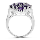 4.05 Carat Genuine Amethyst .925 Sterling Silver Ring-2