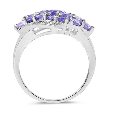 1.85 Carat Genuine Tanzanite .925 Sterling Silver Ring - 0